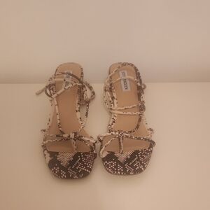 Steve Madden Women's Black and Cream Sandals